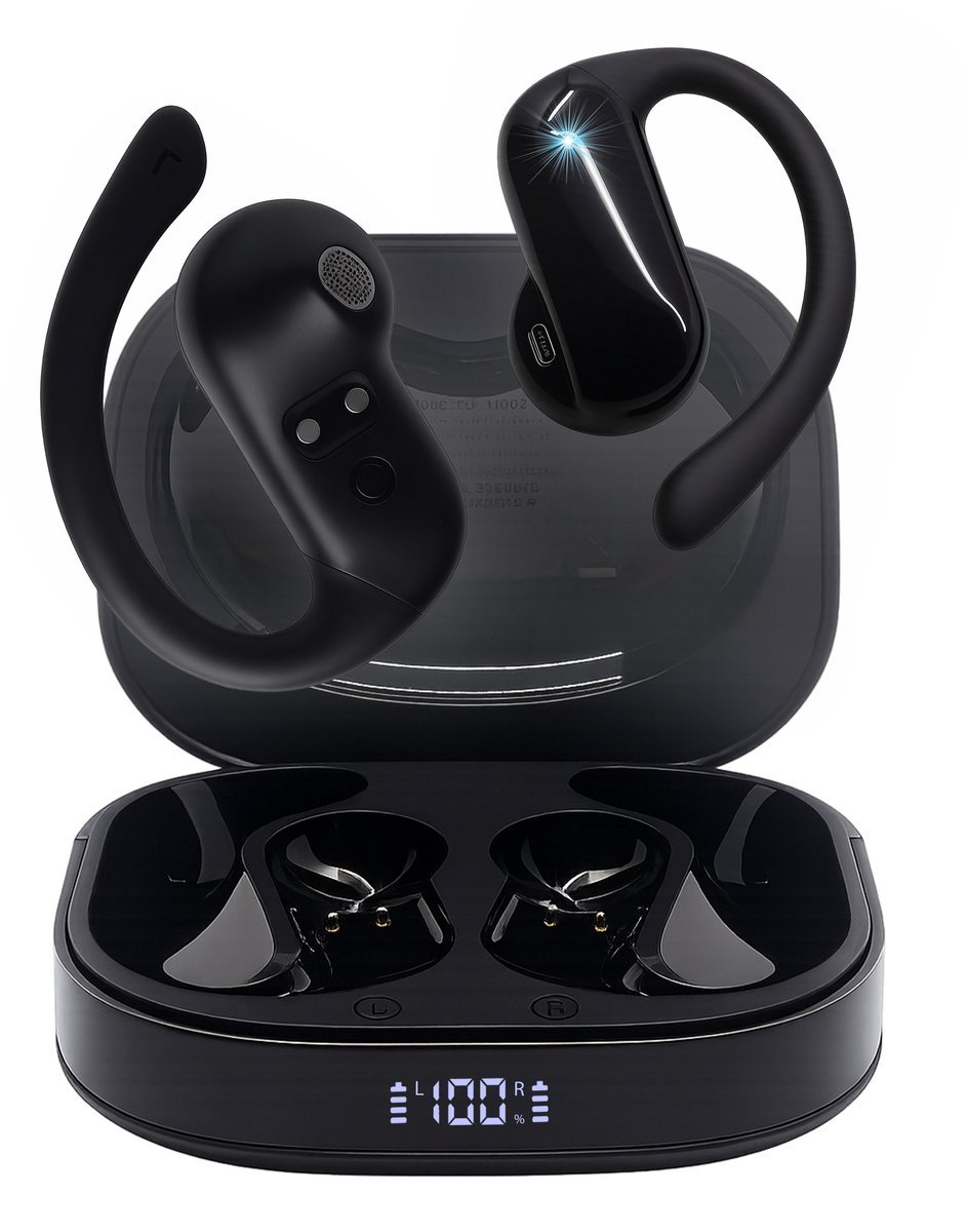 Xssive - OWS2 Draadloze Open-Air Oortjes - Zwart