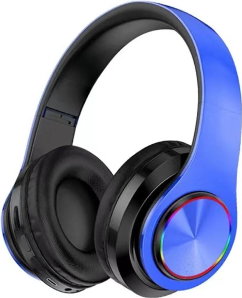 Merkloos - Bluetooth Over-Ear Hoofdtelefoon - Blauwachtig Zwart