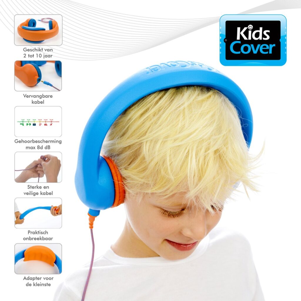 Kids Cover - Safe 'n Sound Koptelefoon - Blauw