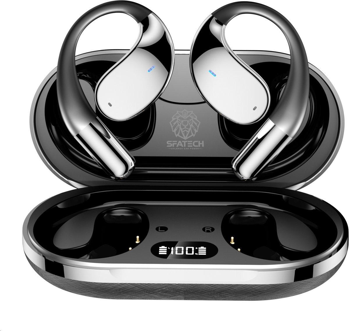 SFATECH - Q39 Open-Ear Sport Hoofdtelefoon - Zwart