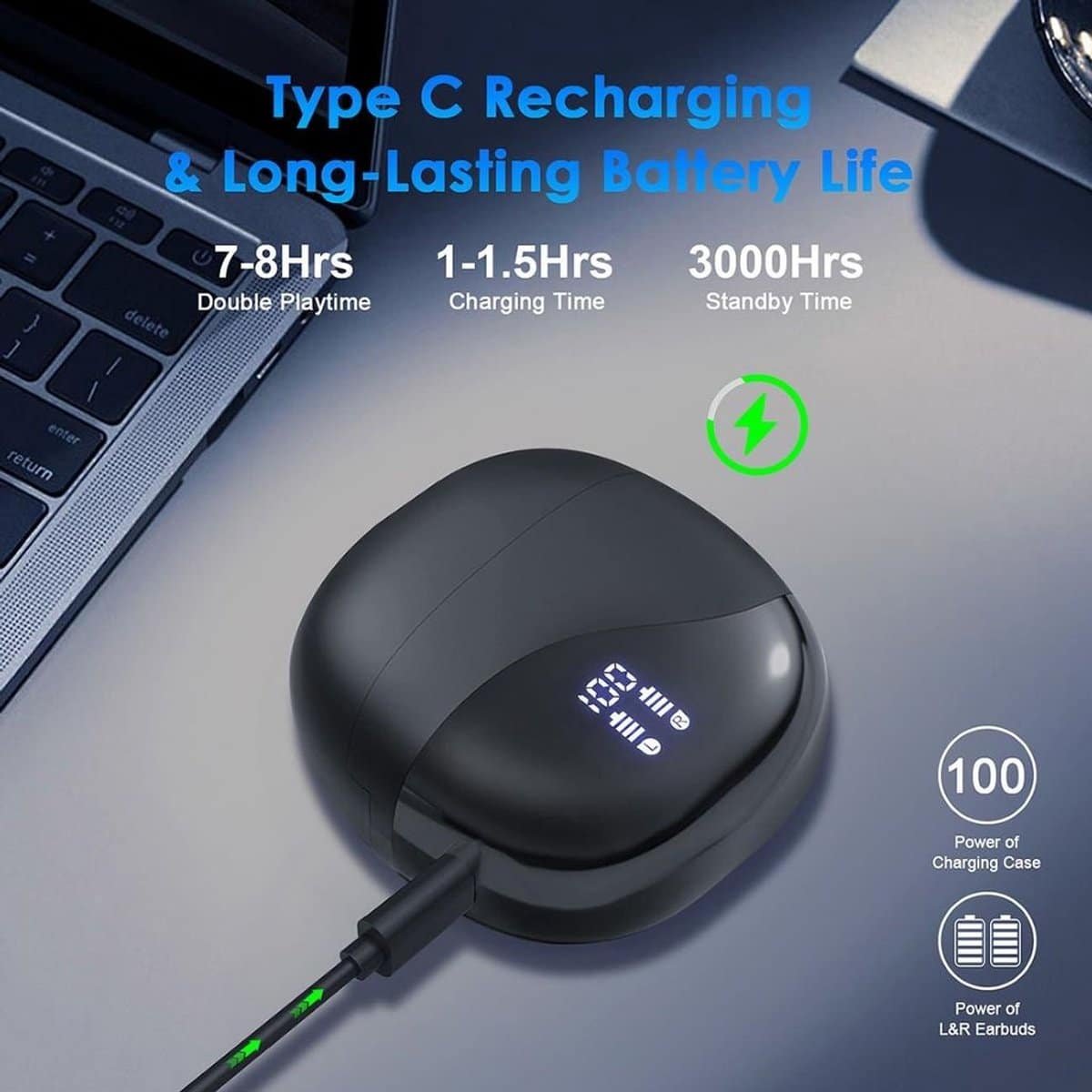 Merkloos - AI Vertaalhoofdtelefoon - Zwart