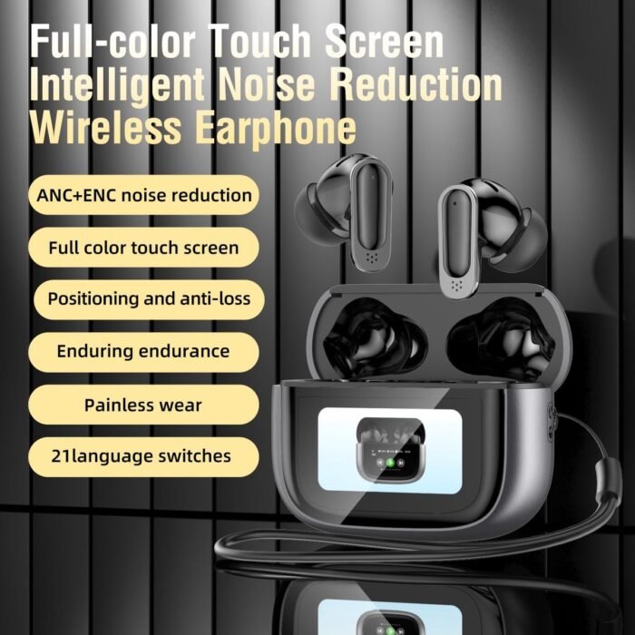 Merkloos - Draadloze oordopjes met touchscreen - Zwart