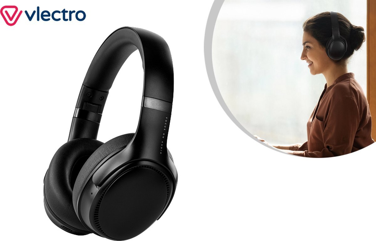 Vlectro - Noisecancelling Hoofdtelefoon - Wit