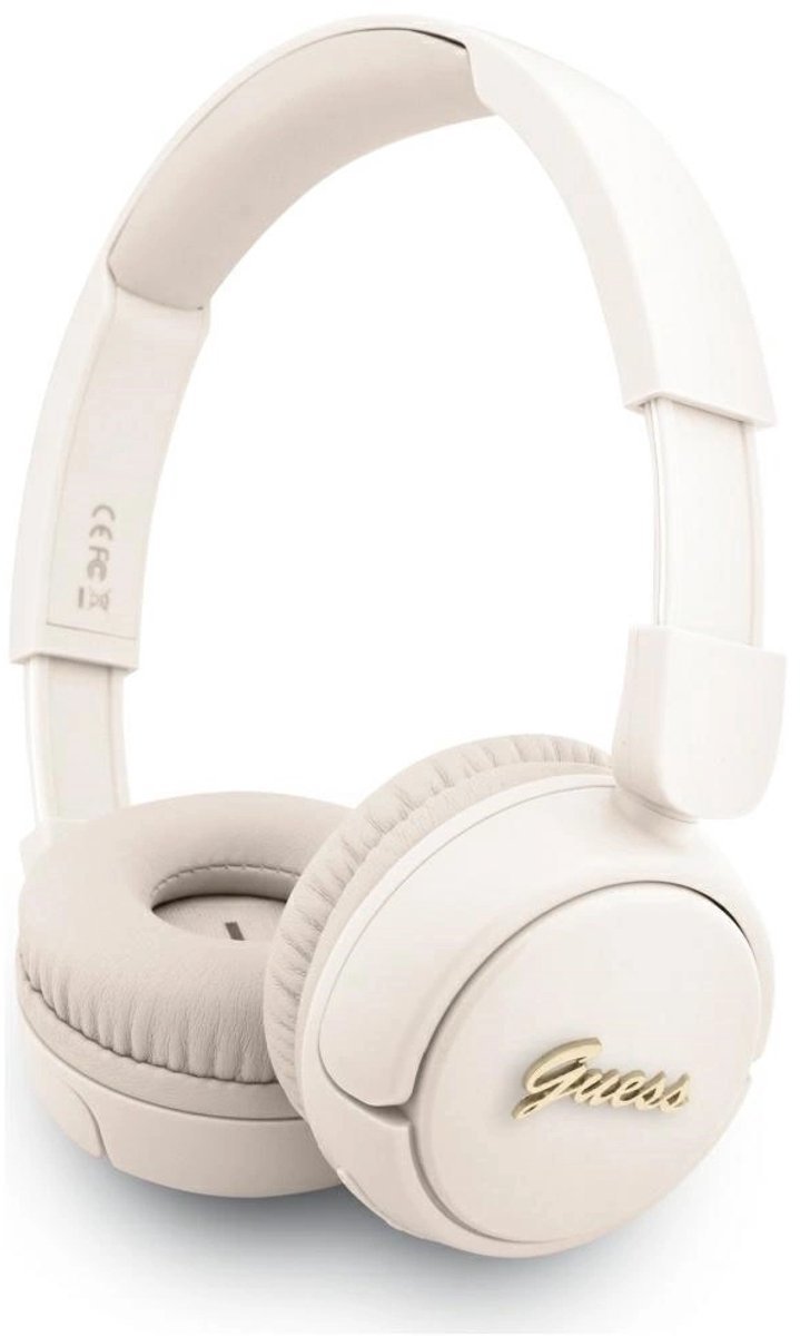 GUESS - Metal Logo Script Hoofdtelefoon - Beige