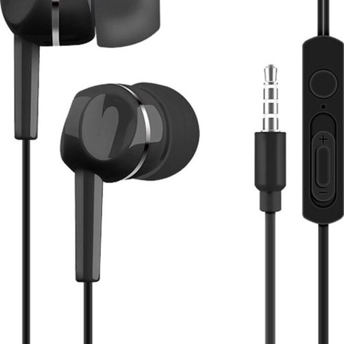 Merkloos - Semi-In-Ear Bedrade Koptelefoon - Zwart