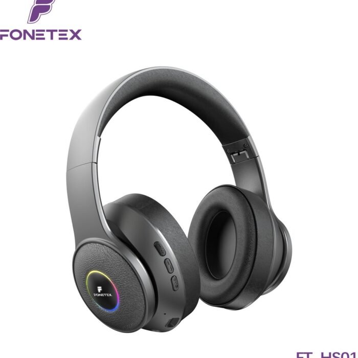 FoneTex - Over Ear Draadloze Koptelefoon - Zwart