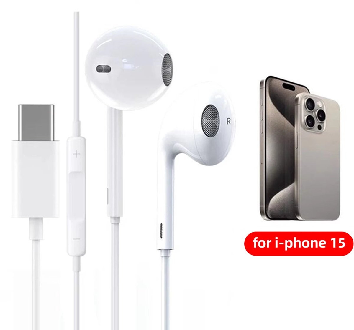 Merkloos / Sans marque - USB-C In-Ear Oordopjes - Earphone