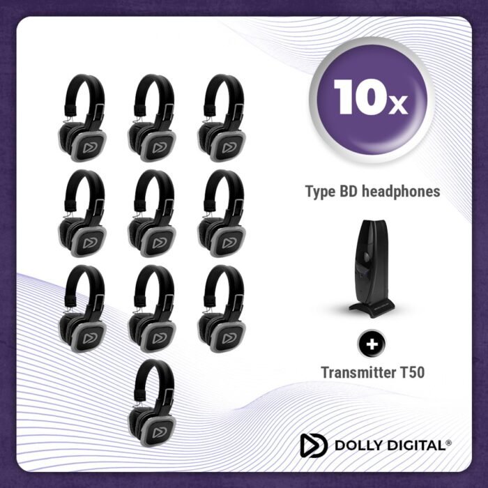 Dolly Digital - BD Draadloze Koptelefoons Set - Zwart