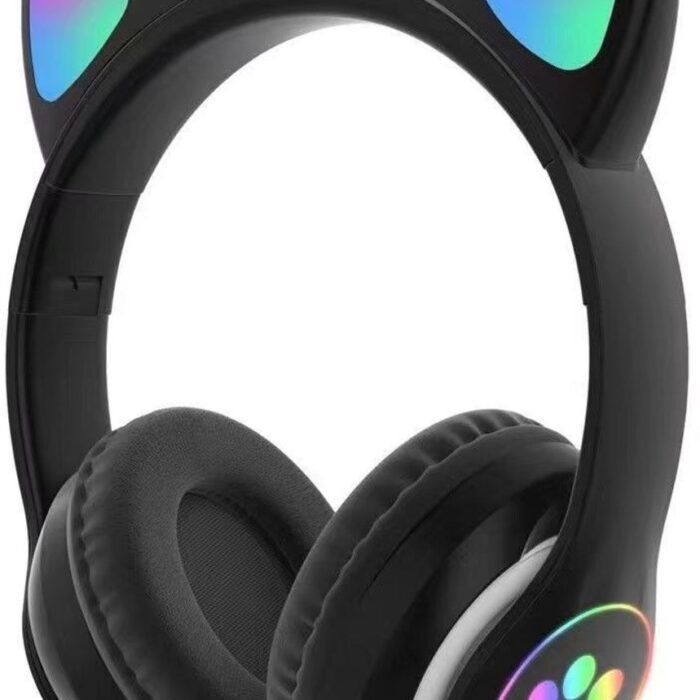 Merkloos - Bluetooth Koptelefoon met Kattenoortjes - Zwart