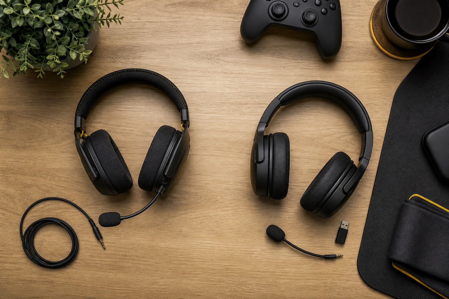 Bedraad of draadloos gaming headset bedraad of draadloos gaming headset