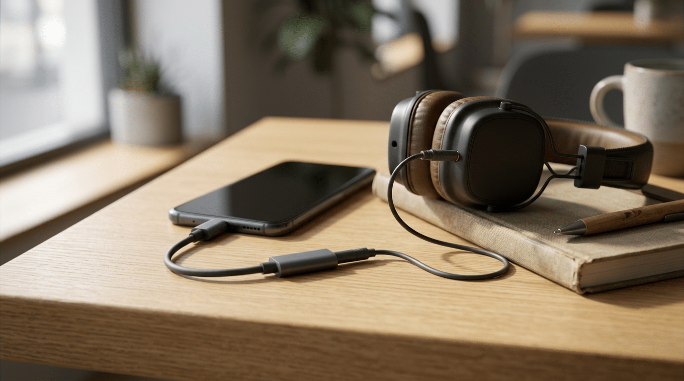 usb c naar 3.5 mm headset jack adapter